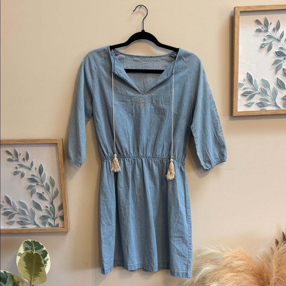 Casual Blue Denim Dress